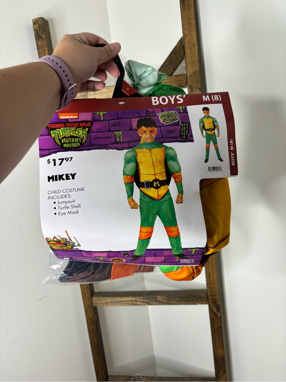 Nickelodeon Mikey Teenage Mutant Ninja Turtles Kids Costume Size M